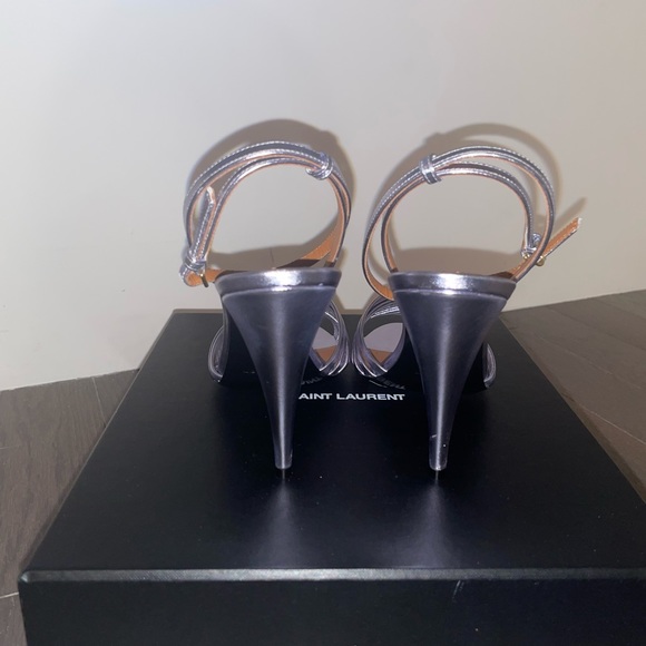 SAINT LAURENT: TINA HIGH HEEL SANDALS - Picture 10 of 10